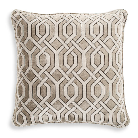 110876 - Pillow Trellis grey velvet