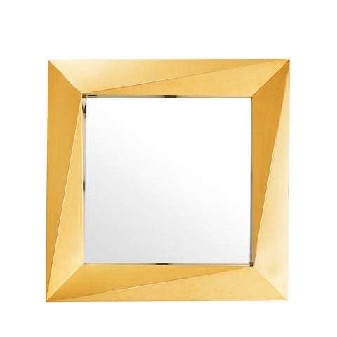 111145 - Mirror Rivoli square gold finish