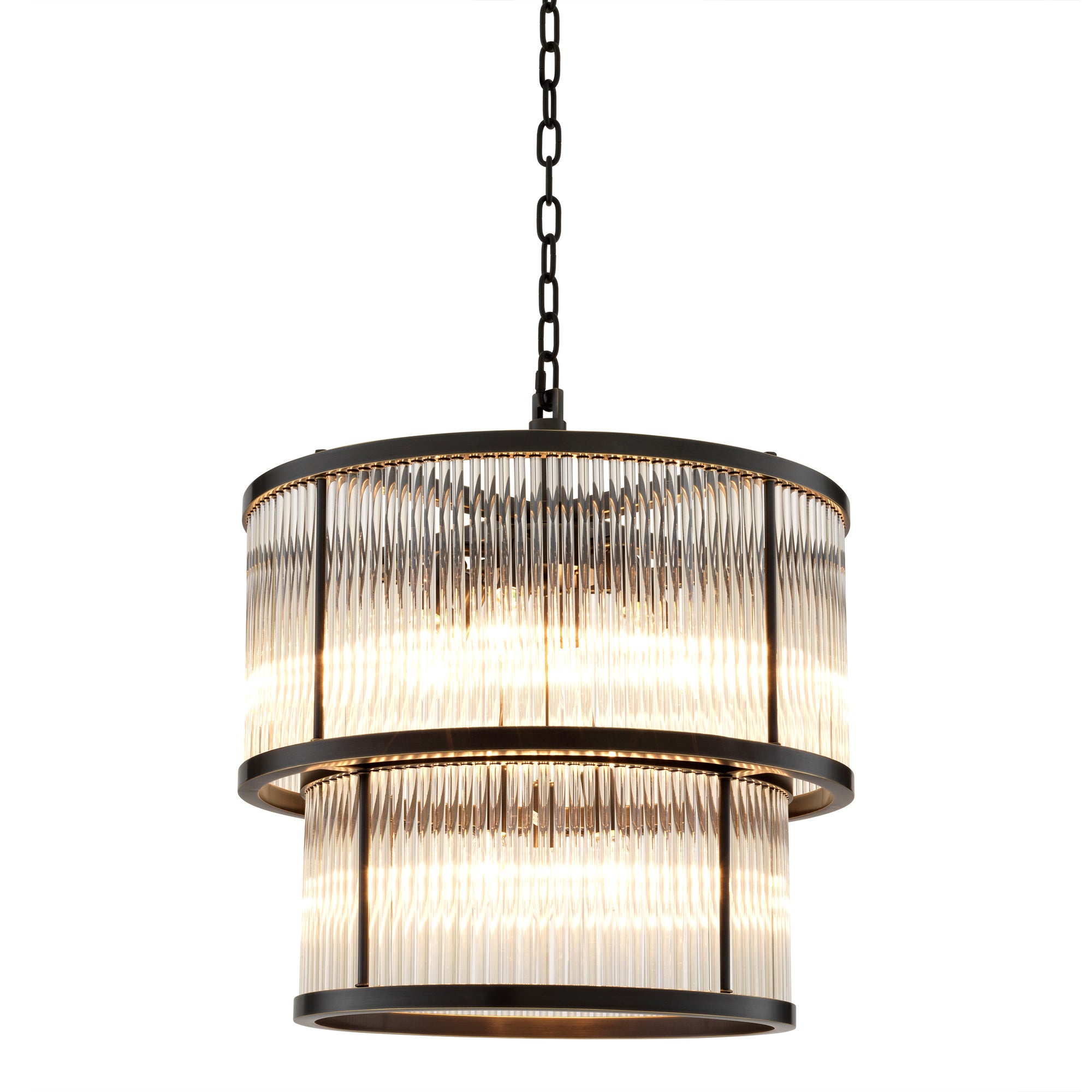 111593UL - Chandelier Pasadena bronze highlight finish