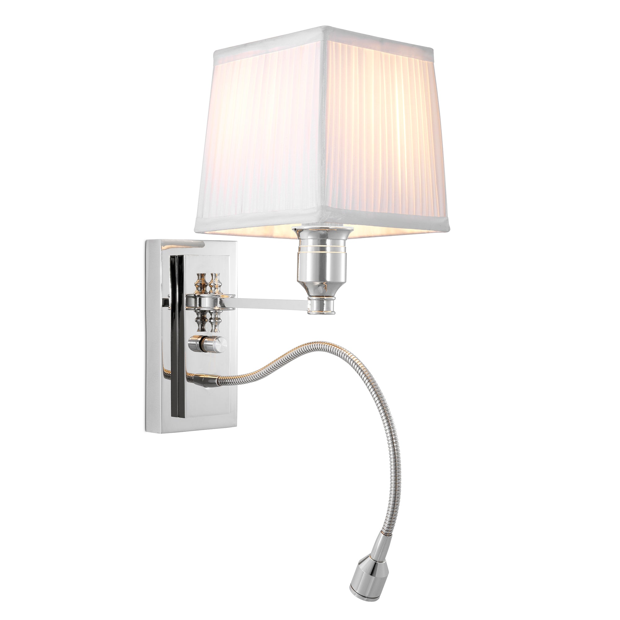 111622UL - Wall Lamp Ellington nickel incl white shade