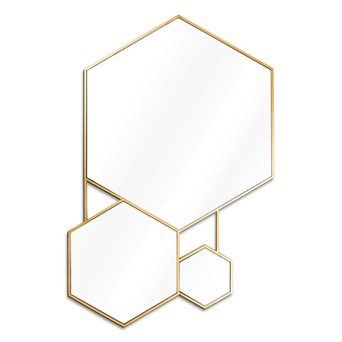 111663 - Mirror Hexa gold finish