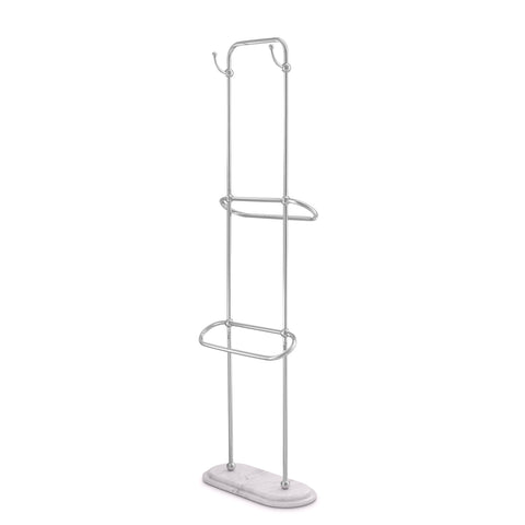 111884 - Towel Rack Lowell L pol ss white marble