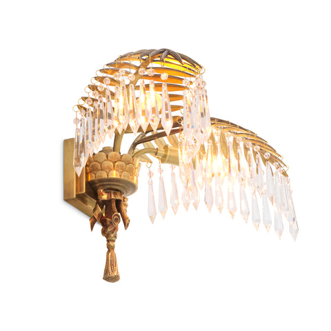 112876UL - Wall Lamp Hildebrandt vintage brass finish UL