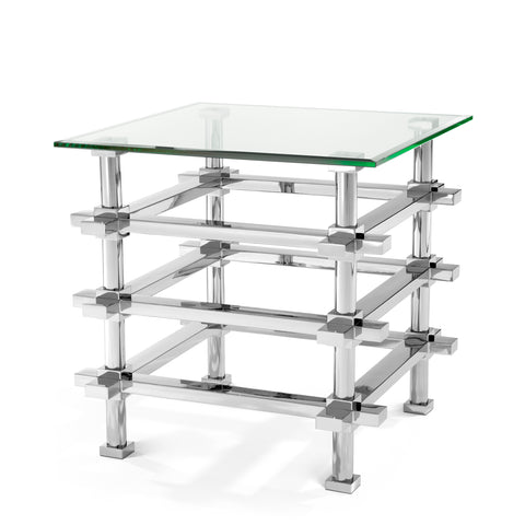 112879 - Side Table Madagascar polished stainless steel