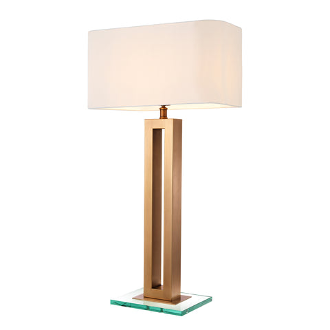113048UL - Table Lamp Cadogan antique brass incl shade