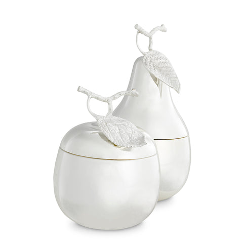 113100 - Box Apple & Pear silver plated set of 2