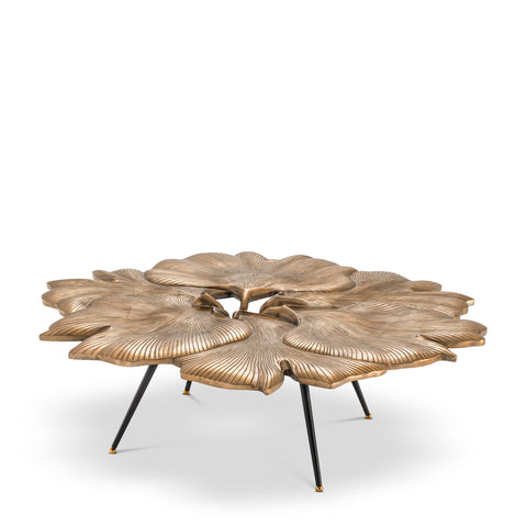 113154 - Coffee Table Ginkgo vintage brass finish