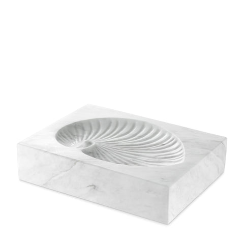 113226 - Object Conchiglia white marble