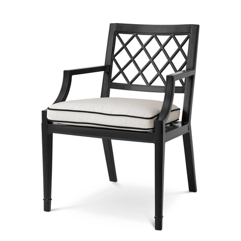 113619 - Dining Chair Paladium with arm outdoor black