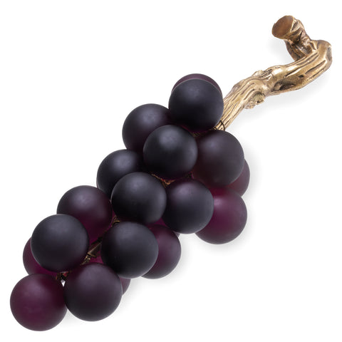 113682 - Object French Grapes purple vintage brass finish