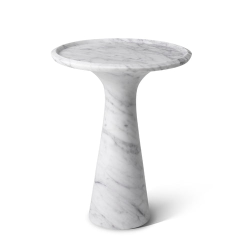 113749 - Side Table Pompano low white carrera marble