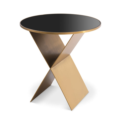 113884 - Side Table Fitch S brushed brass finish
