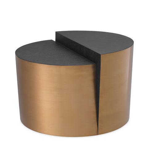 113892 - Side Table Riviera brushed brass charcoal grey
