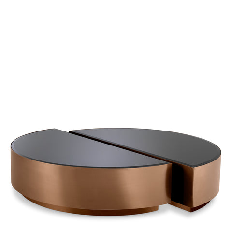 113932 - Coffee Table Astra brushed copper finish set of 2