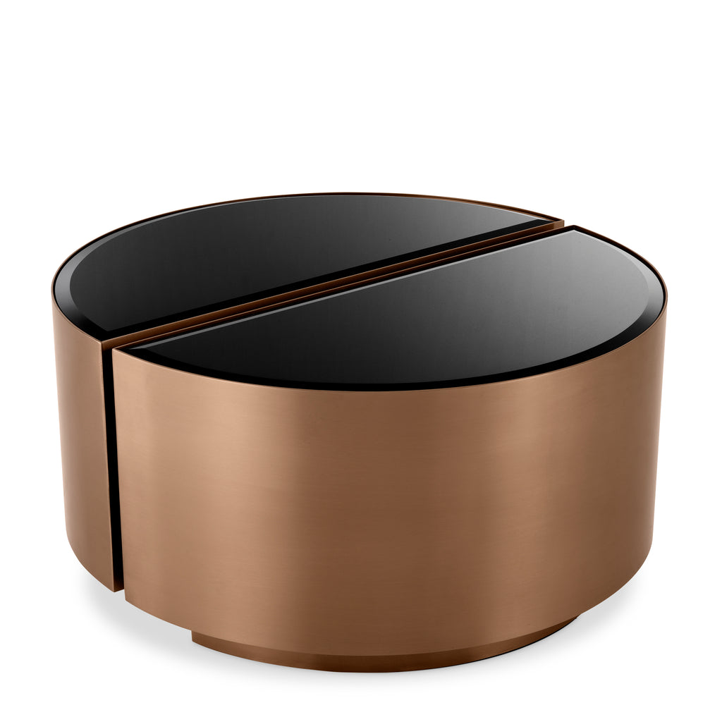 113933 - Side Table Astra brushed copper finish set of 2