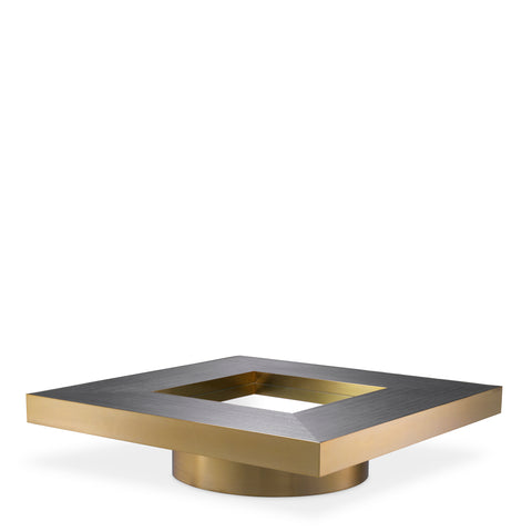 113934 - Coffee Table Concorde brushed brass charcoal grey