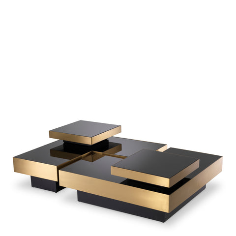 113961 - Coffee Table Nio brushed brass finish set of 4