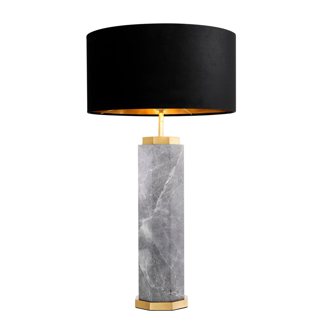 114000UL - Table Lamp Newman grey marble incl shade