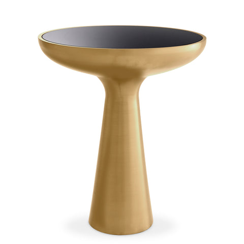 114033 - Side Table Lindos low brushed brass finish