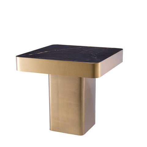 114119 - Side Table Luxus brushed brass finish