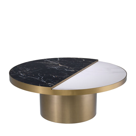 114120 - Coffee Table Excelsior brushed brass finish