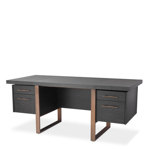 114207 - Desk Canova charcoal grey oak veneer