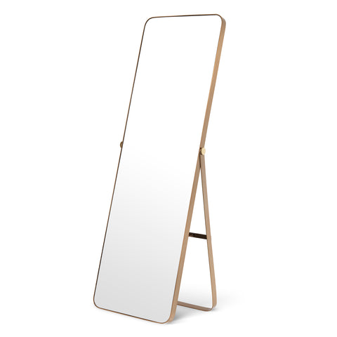 114209 - Mirror Hardwick on stand brushed brass finish