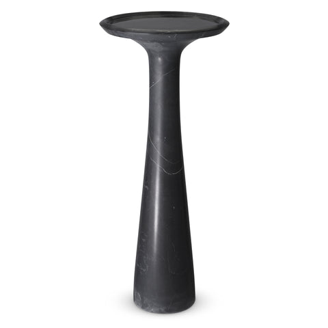 114329 - Side Table Pompano high honed black marble