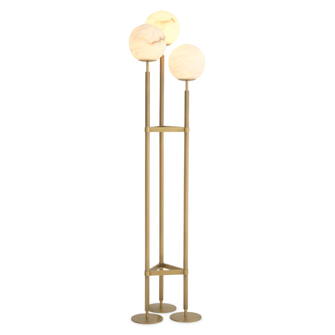 114655UL - Floor Lamp Fiori antique brass finish UL