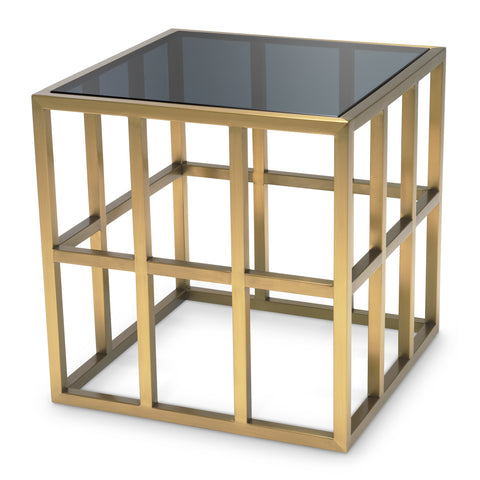 114767 - Side Table Lazare brushed brass finish