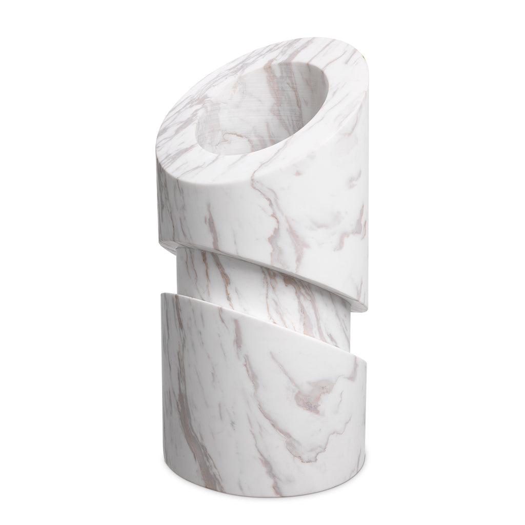 114772 - Object Megan honed white marble