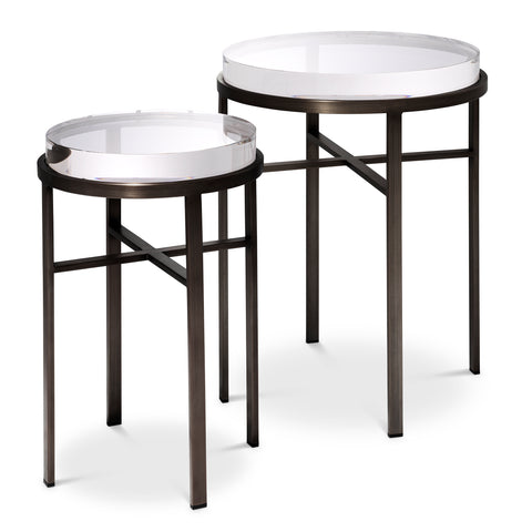 114911 - Side Table Hoxton bronze finish set of 2