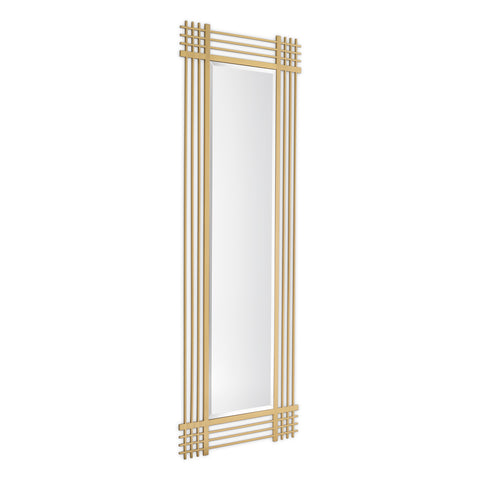 115190 - Mirror Pierce rectangular brushed brass finish
