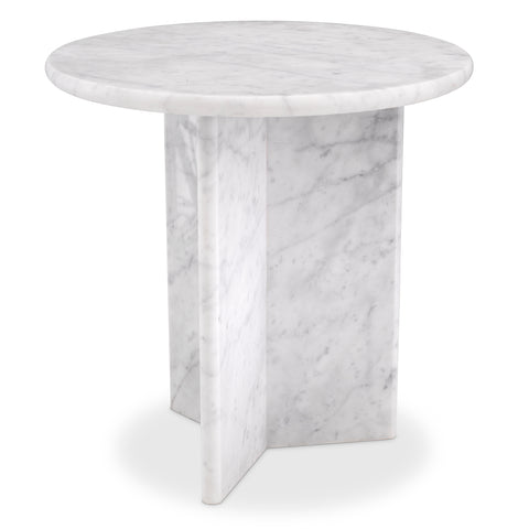 115219 - Side Table Pontini honed white marble