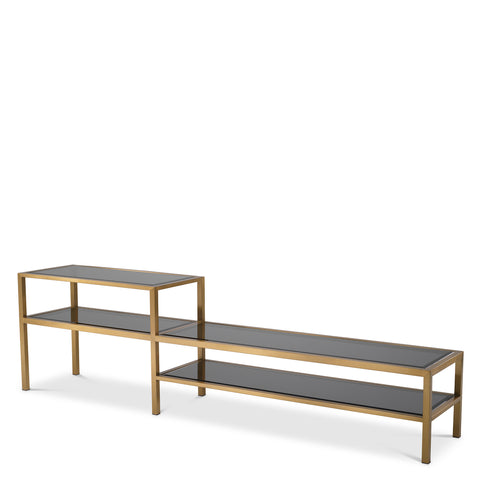 115295 - TV Cabinet Duo brushed brass finish