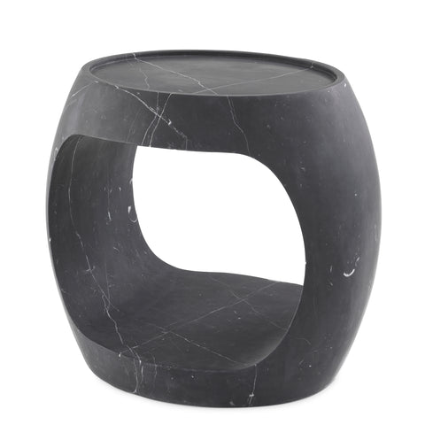 115368 - Side Table Clipper low honed black marble