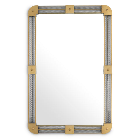 115429 - Mirror Heracles antique brass finish
