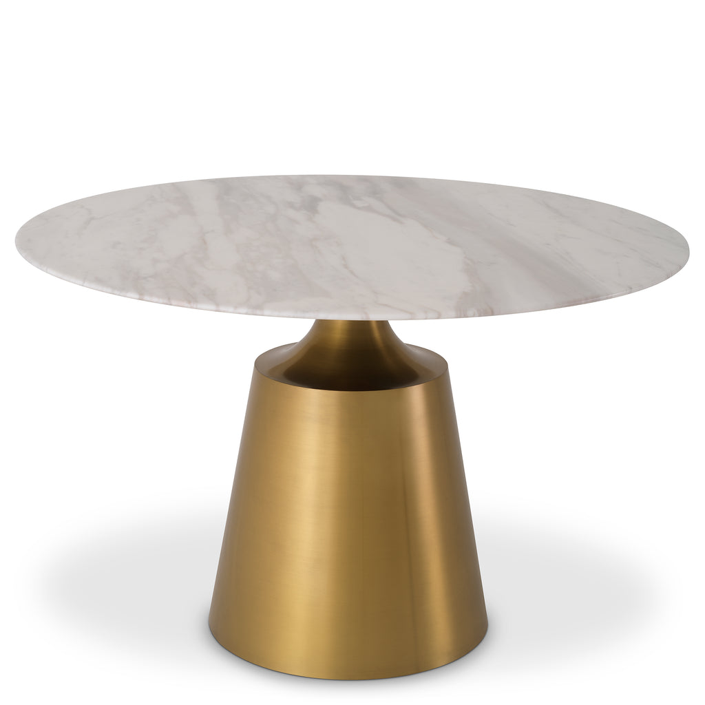 115541 - Dining Table Nathan brushed brass finish