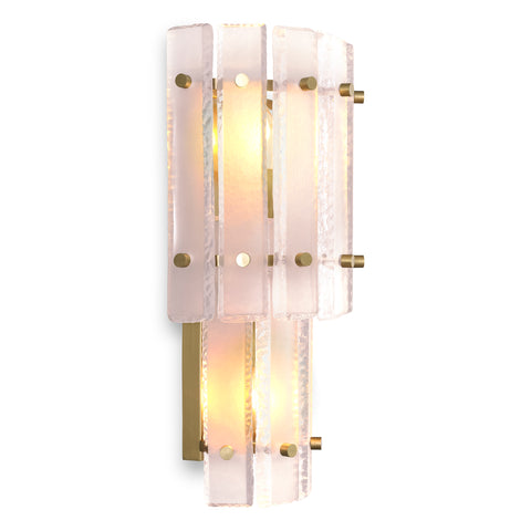 115669UL - Wall Lamp Blason Double antique brass finish UL