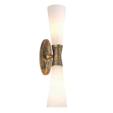 116210UL - Wall Lamp Nolita Double vintage brass finish UL
