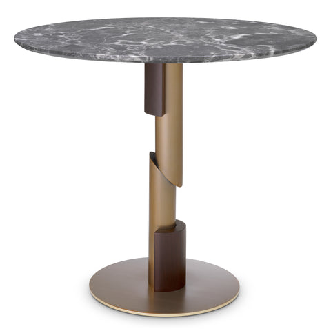 116290 - Dining Table Flow brushed brass grey marble