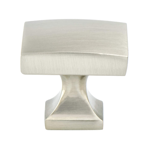 Epoch Edge Brushed Nickel Knob - This knob has a tooth on the bottom.