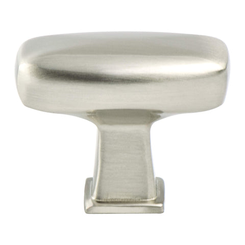 Subtle Surge Brushed Nickel Knob - This knob has a tooth on the bottom.