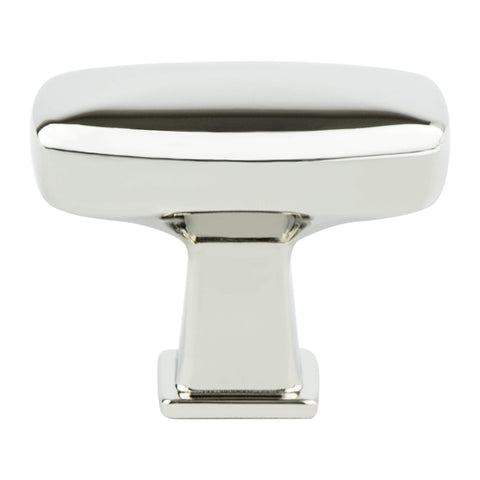 Subtle Surge Polished Nickel Knob - This knob has a tooth on the bottom.