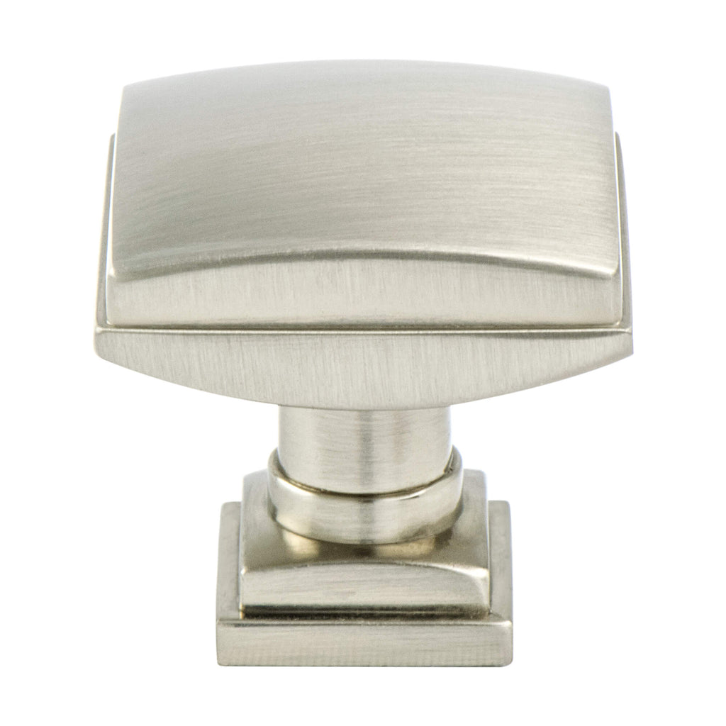 Tailored Traditional Brushed Nickel Knob - This knob has a tooth on the bottom.