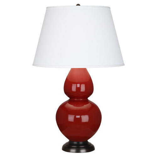 1647X Oxblood Double Gourd Table Lamp