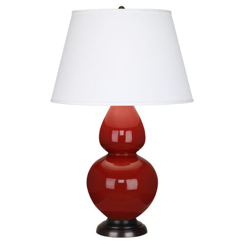 1647X Oxblood Double Gourd Table Lamp