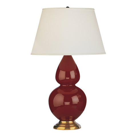 1667X Oxblood Double Gourd Table Lamp