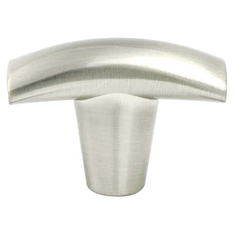 Meadow Brushed Nickel Knob - This knob has a tooth on the bottom.