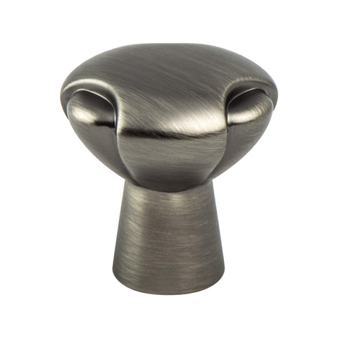 Vested Interest Vintage Nickel Knob - This knob has a tooth on the bottom.